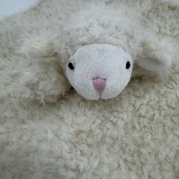 Elegant Baby White Soft Cuddly Lamb Lovey Plush Stuffed Animal Blanket 12" - Picture 5 of 5